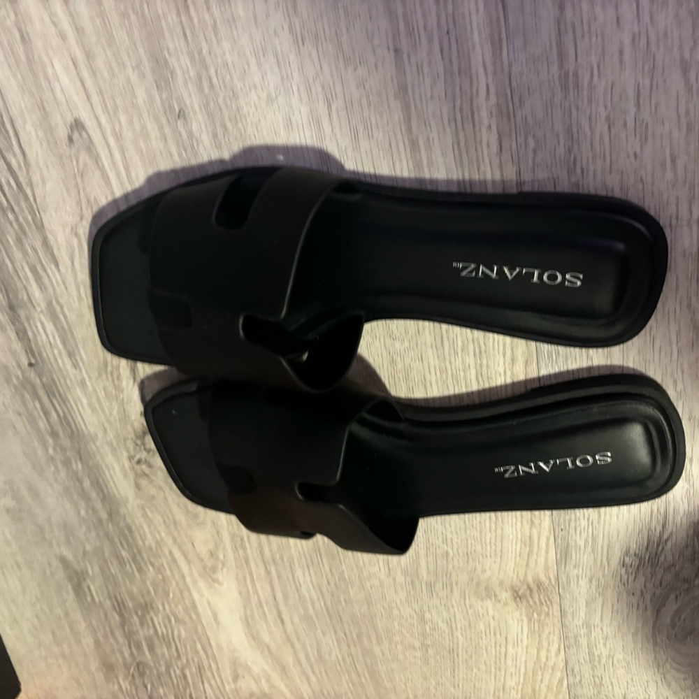 Solanz Black Classy Sandals